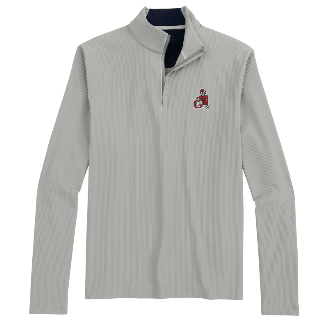 JOHNNIE-O GAMEDAY - UNIVERSITY OF GEORGIA - 14 ZIPS SEAL / S VINTAGE DAWG HOPPIN 1/4 ZIP