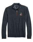 JOHNNIE-O GAMEDAY - UNIVERSITY OF GEORGIA - 14 ZIPS SMOKE / S VINTAGE DAWGS RAYNOR 1/4 ZIP