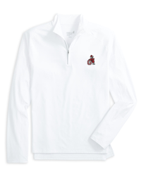 JOHNNIE-O GAMEDAY - UNIVERSITY OF GEORGIA - 14 ZIPS WHITE / S VINTAGE DAWGS BAIRD 1/4 ZIP