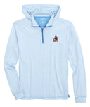 JOHNNIE-O GAMEDAY - UNIVERSITY OF GEORGIA - HOODIES GULF BLUE / S VINTAGE DAWG HYBRID HOODIE