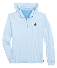 JOHNNIE-O GAMEDAY - UNIVERSITY OF GEORGIA - HOODIES GULF BLUE / S VINTAGE DAWG HYBRID HOODIE