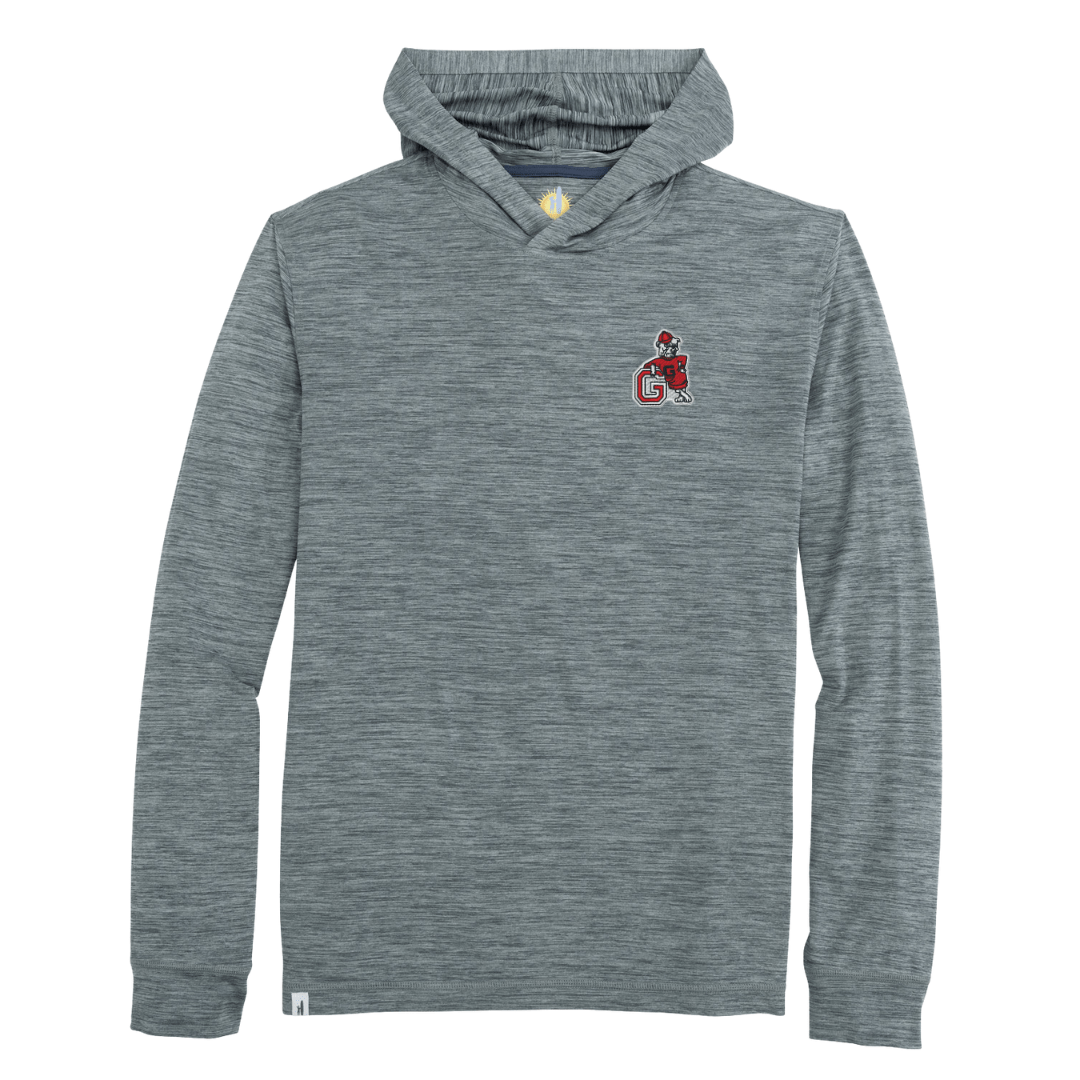 JOHNNIE-O GAMEDAY - UNIVERSITY OF GEORGIA - HOODIES HEATHER BLACK / S VINTAGE DAWGS TALON