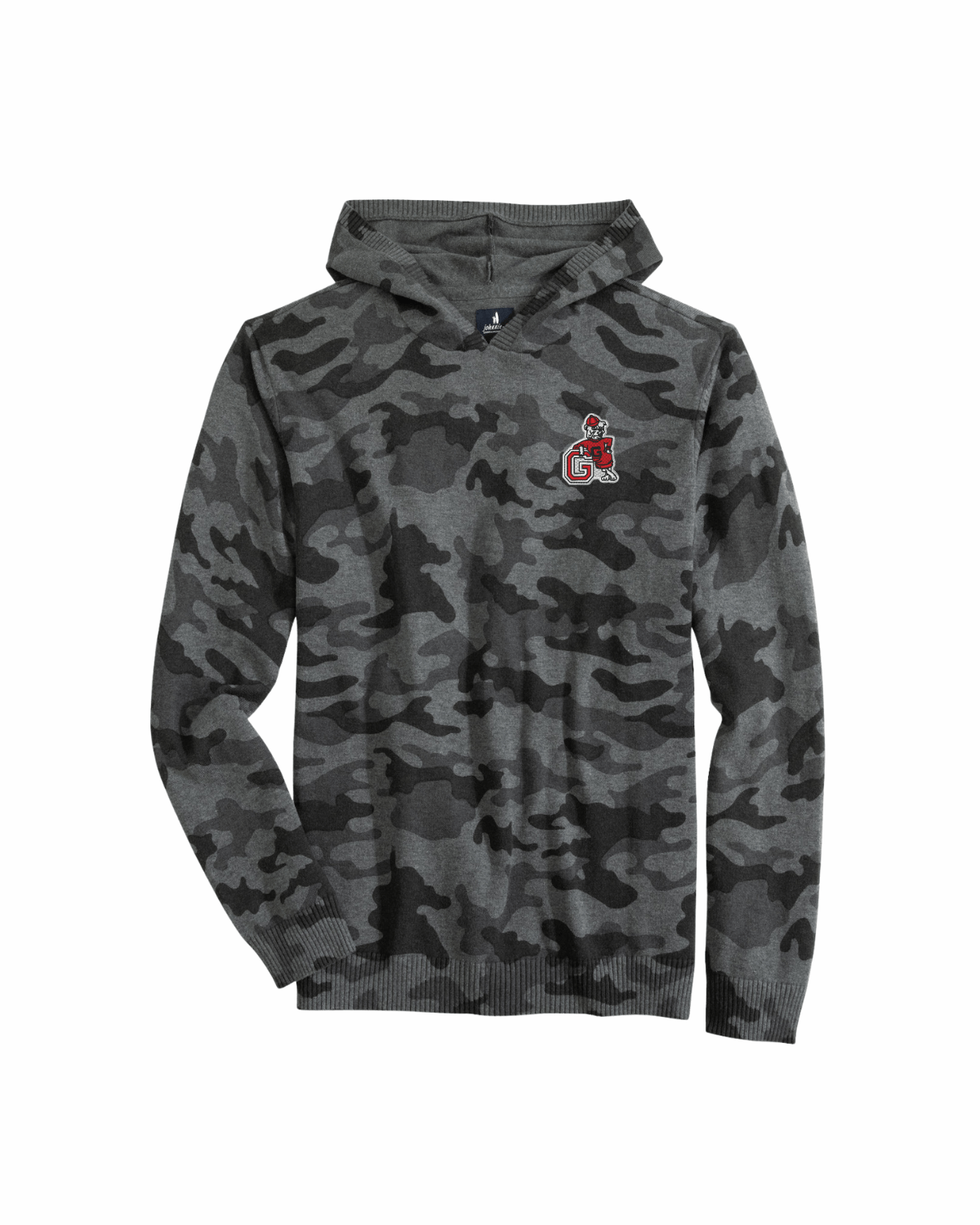 JOHNNIE-O GAMEDAY - UNIVERSITY OF GEORGIA - HOODIES LIGHT GRAY / S VINTAGE DAWGS NEIL CAMO HOODIE