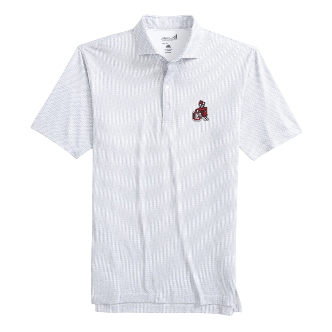JOHNNIE-O GAMEDAY - UNIVERSITY OF GEORGIA - POLOS BLACK / M VINTAGE DAWGS SLADE