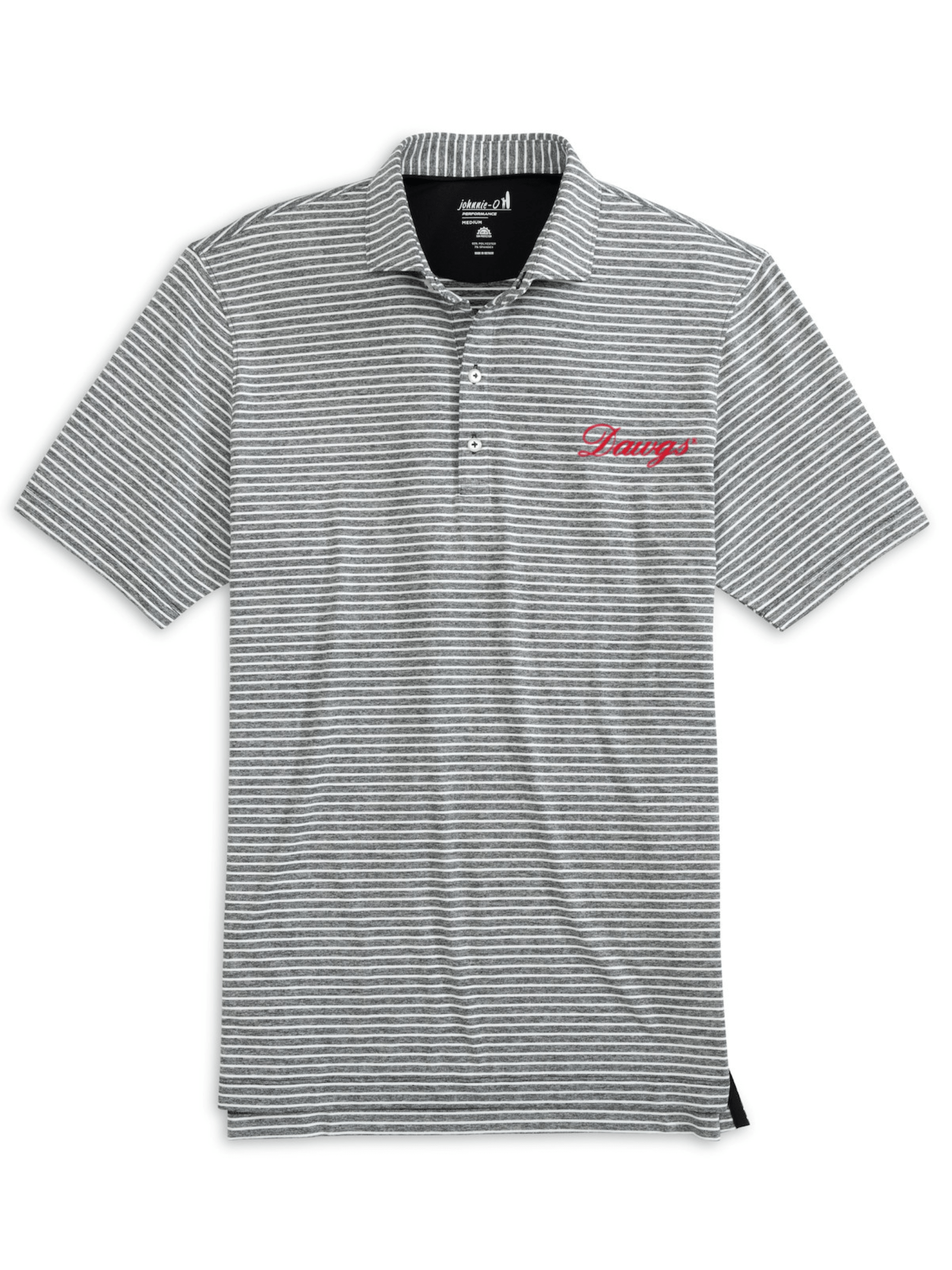 JOHNNIE-O GAMEDAY - UNIVERSITY OF GEORGIA - POLOS BLACK / S DAWGS CLIPPER