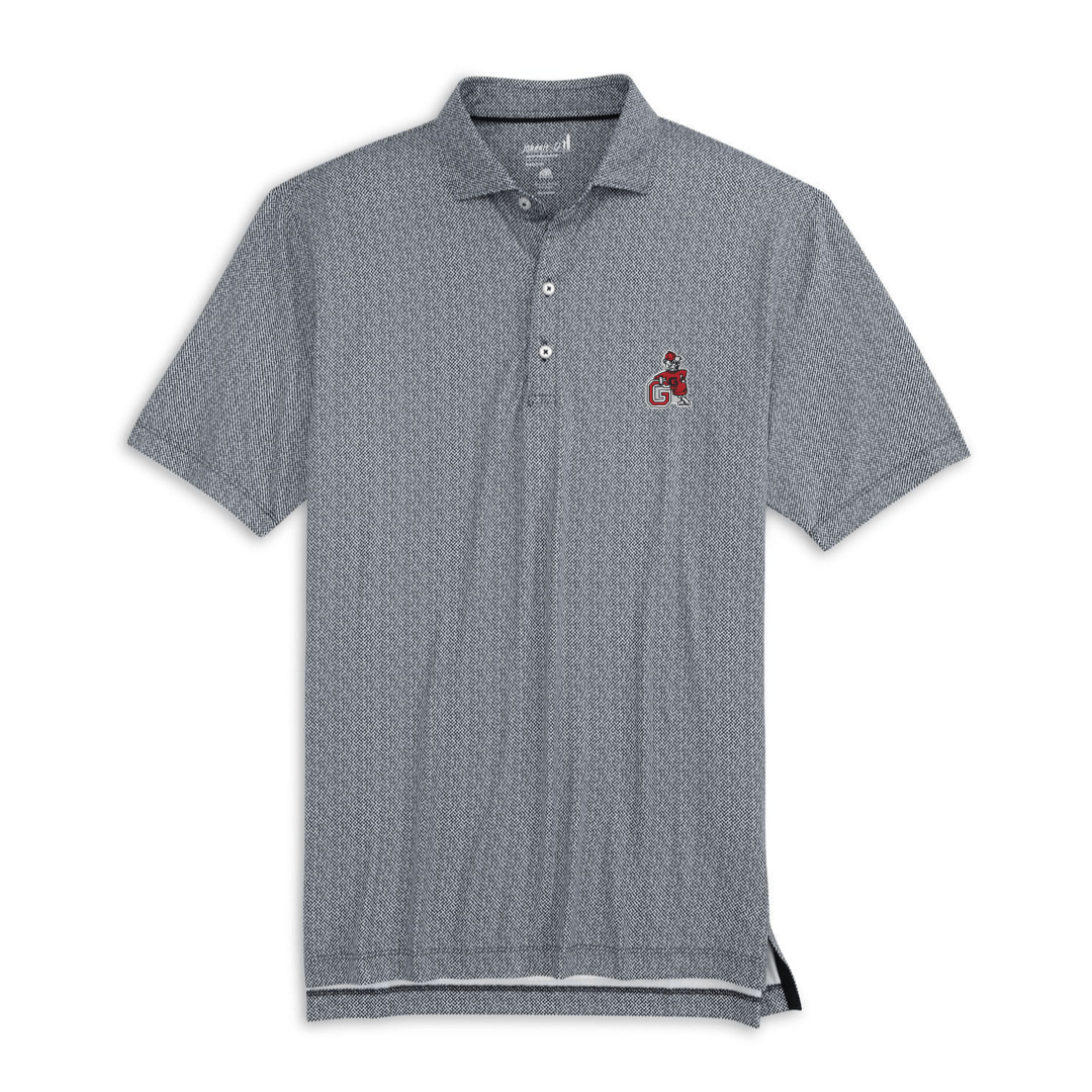 JOHNNIE-O GAMEDAY - UNIVERSITY OF GEORGIA - POLOS BLACK / S VINTAGE DAWGS HINSON