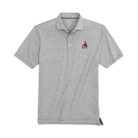 JOHNNIE-O GAMEDAY - UNIVERSITY OF GEORGIA - POLOS CHARCOAL / XL VINTAGE DAWG LYNDONN
