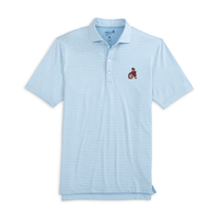 JOHNNIE-O GAMEDAY - UNIVERSITY OF GEORGIA - POLOS GULF BLUE / S VINTAGE DAWGS CLIPPER