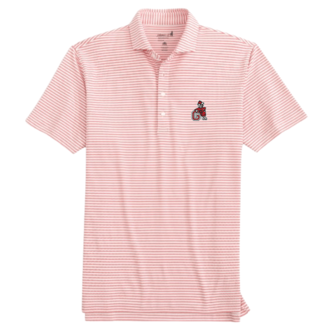 JOHNNIE-O GAMEDAY - UNIVERSITY OF GEORGIA - POLOS RED1 / S VINTAGE DAWG STETSONS