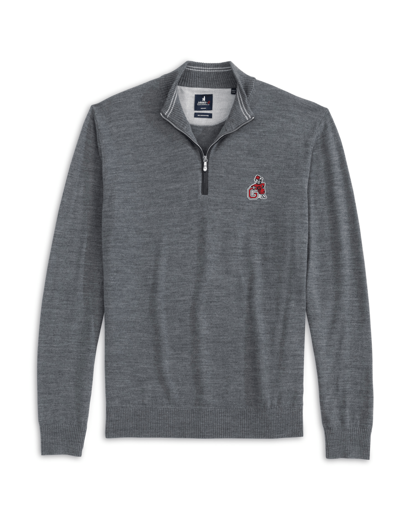JOHNNIE-O OUTERWEAR - 14 ZIP CHARCOAL / S VINTAGE DAWGS RAYNOR 1/4 ZIP