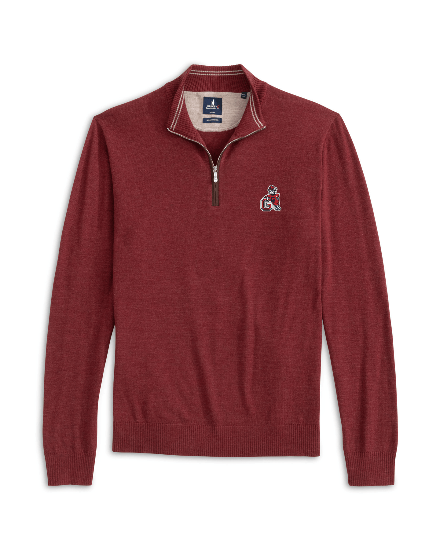 JOHNNIE-O OUTERWEAR - 14 ZIP CINNAMON / S VINTAGE DAWGS RAYNOR 1/4 ZIP