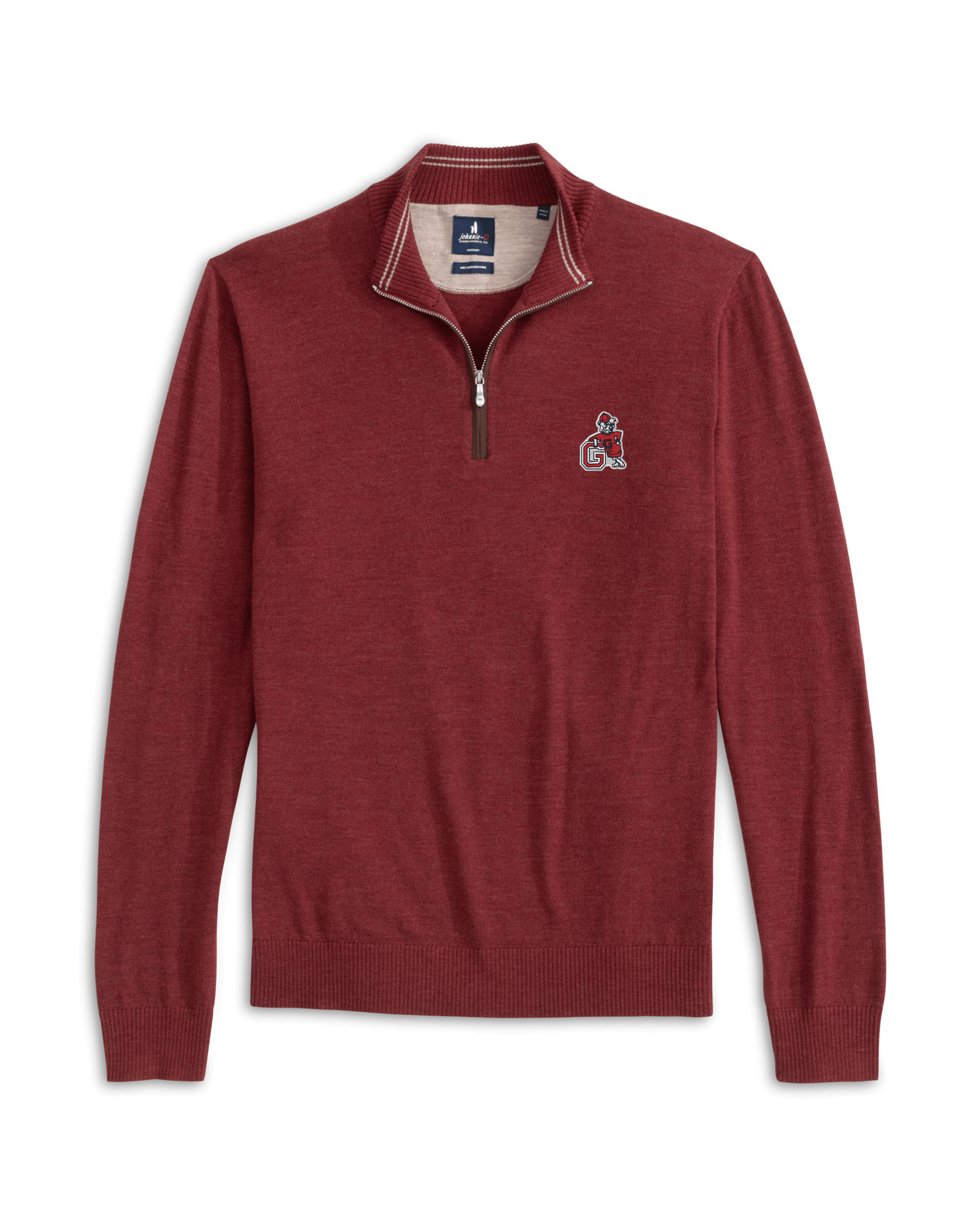 JOHNNIE-O OUTERWEAR - 14 ZIP CINNAMON / S VINTAGE DAWGS RAYNOR 1/4 ZIP