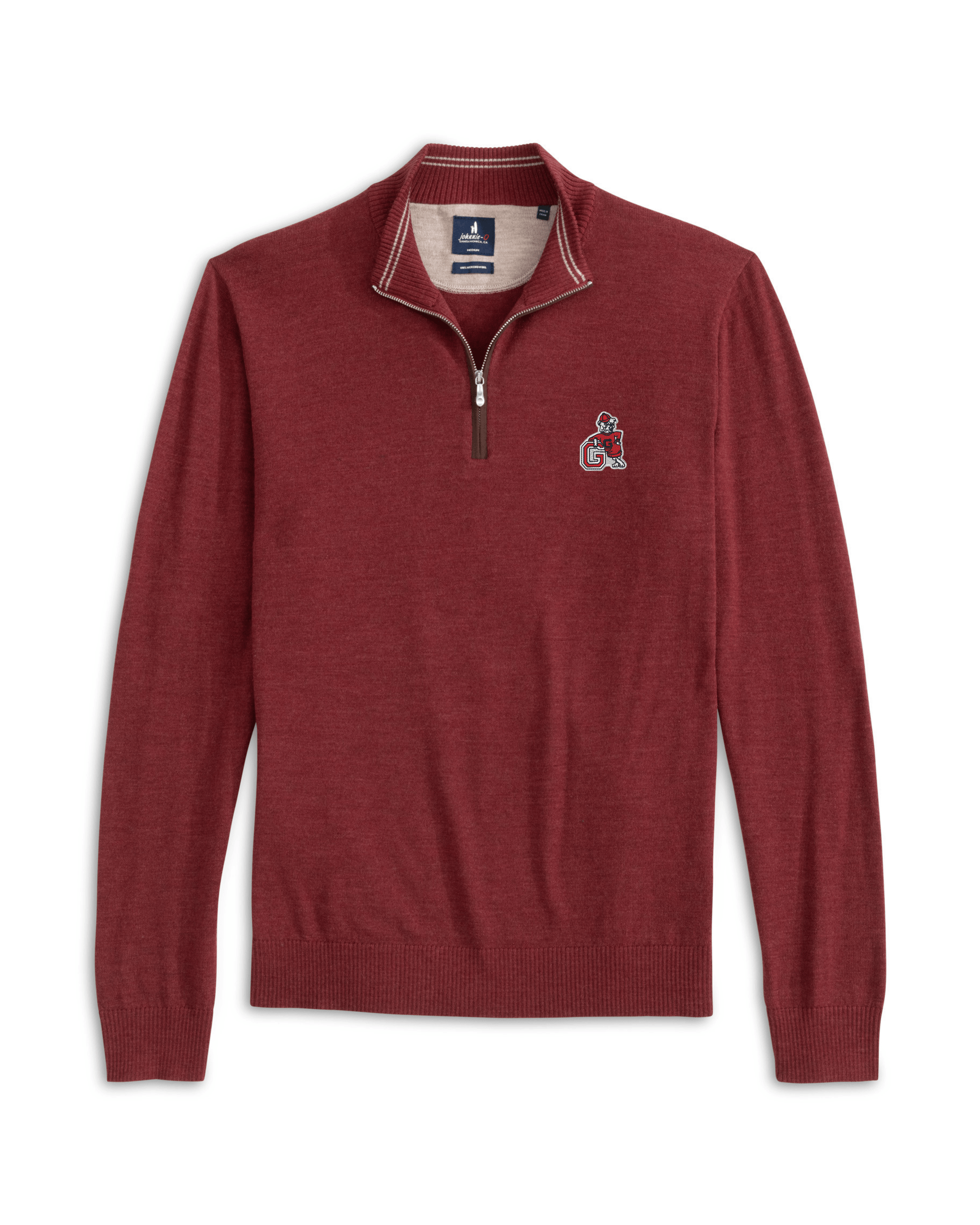 JOHNNIE-O OUTERWEAR - 14 ZIP CINNAMON / S VINTAGE DAWGS RAYNOR 1/4 ZIP