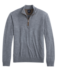 JOHNNIE-O OUTERWEAR - 14 ZIP LIGHT GRAY / S RAYNOR