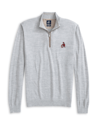 JOHNNIE-O OUTERWEAR - 14 ZIP LIGHT GRAY / S VINTAGE DAWGS RAYNOR 1/4 ZIP