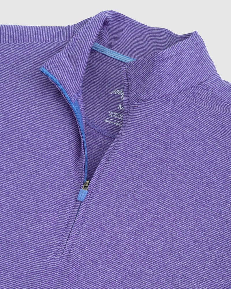 JOHNNIE-O OUTERWEAR - 14 ZIP Vaughn Striped PREP-FORMANCE 1/4 Zip Pullover