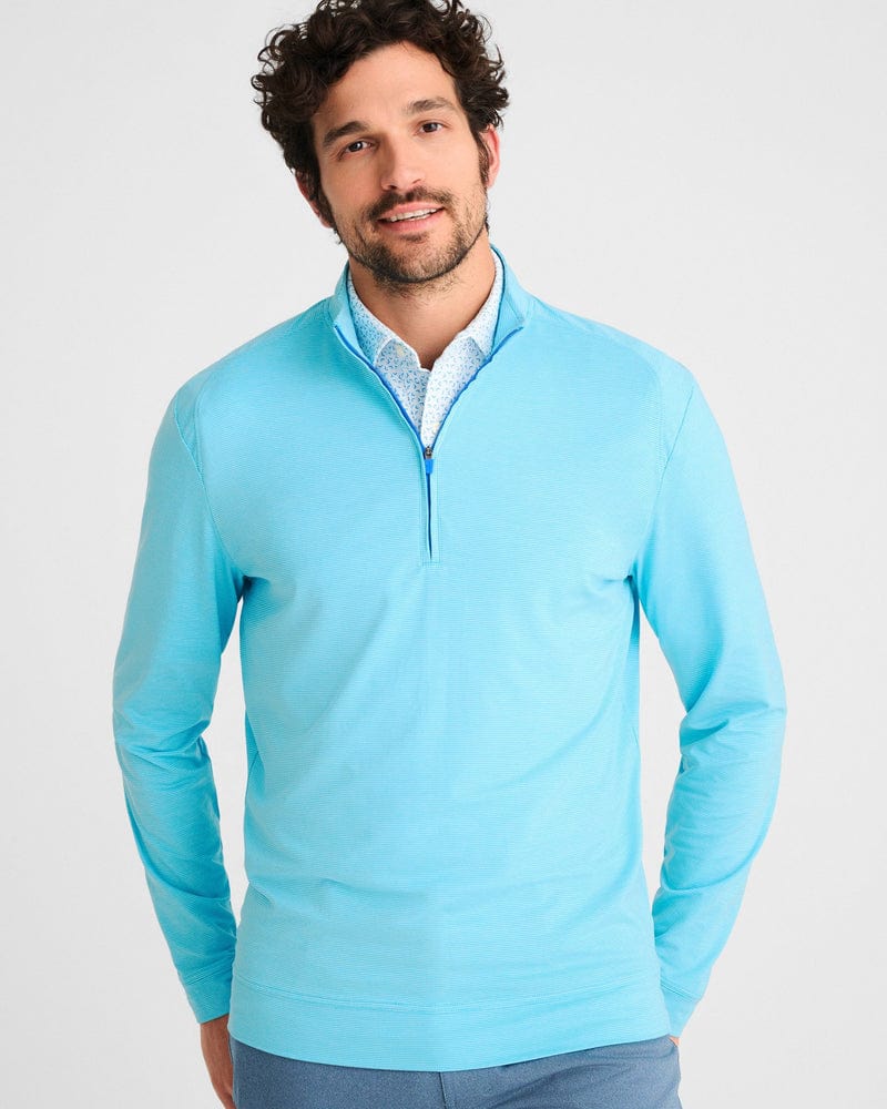 Johnnie-O Pullover Shirt 1/4 Zip Long Sleeve Prep-Formance Men's Size M Blue shops