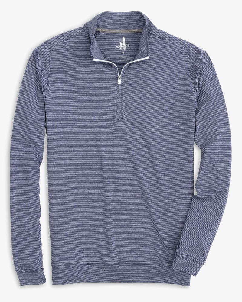 JOHNNIE-O OUTERWEAR - 14 ZIP Vaughn Striped PREP-FORMANCE 1/4 Zip Pullover