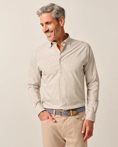 JOHNNIE-O SHIRTS - SPORT SHIRT HAZELNUT / L WESTWOOD