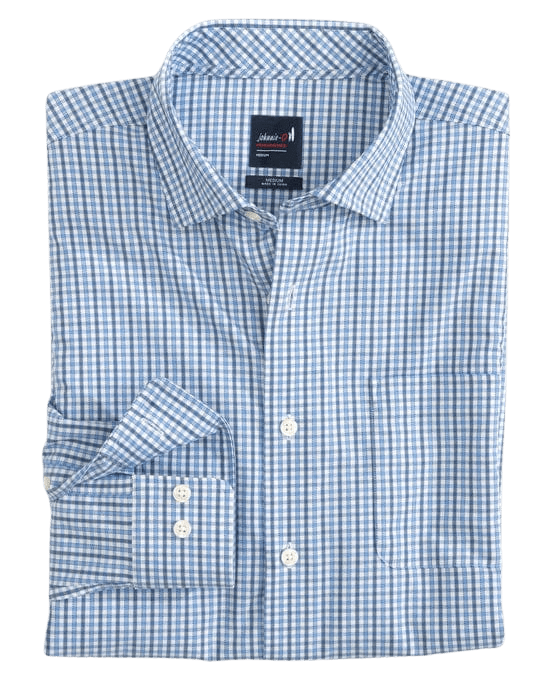 JOHNNIE-O SHIRTS - SPORT SHIRT ROYAL (ACADIA) / M JOHNNIE-O SPORT SHIRTS