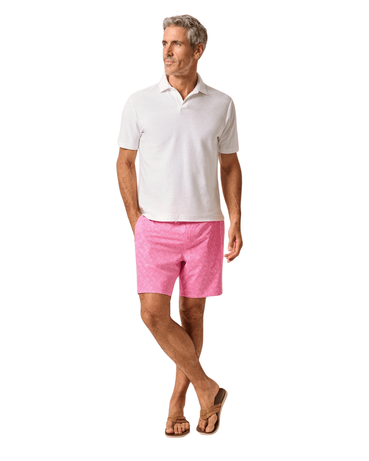 JOHNNIE-O SHORTS - SWIM WEAR TICKLED PINK SWIM TRUNKS