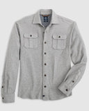 JOHNNIE-O Unclassified LIGHT GRAY / M CARL STRETCH FLANNEL LODGE SHIRT