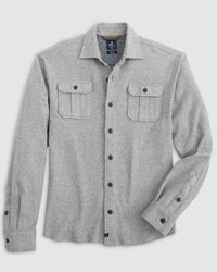 JOHNNIE-O Unclassified LIGHT GRAY / M CARL STRETCH FLANNEL LODGE SHIRT