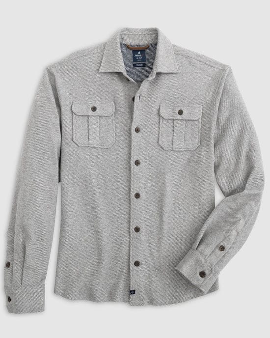 JOHNNIE-O Unclassified LIGHT GRAY / M CARL STRETCH FLANNEL LODGE SHIRT