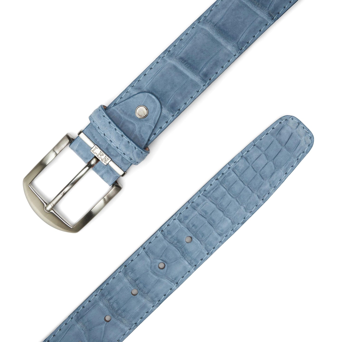 LEN BELTS 44 LEN BUFFED ALLIGATOR DENIM