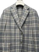 LUBIAM SPORT COAT GREY TAN PLAID / 38R LBM S24 COAT