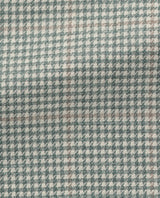 MUNRO SPORT COAT Light Green & Ivory Houndstooth