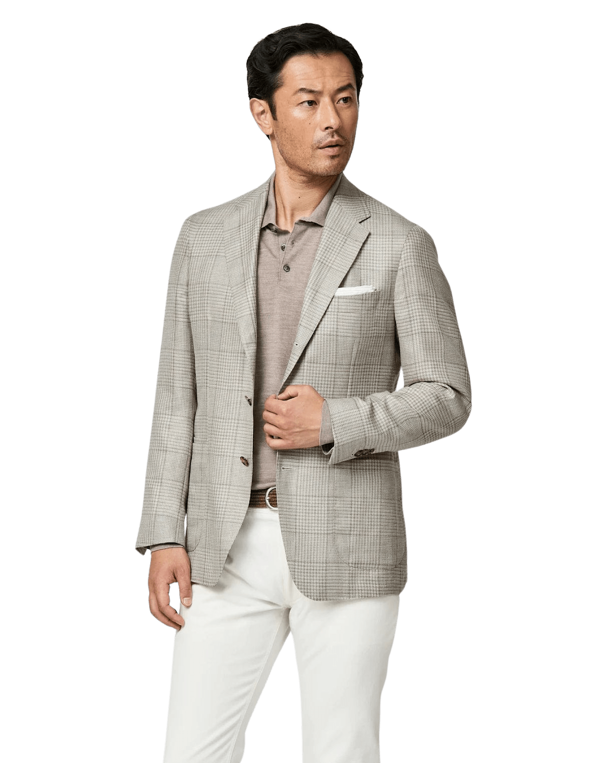 MUNRO SPORT COAT WOOL-SILK CHECK JACKET