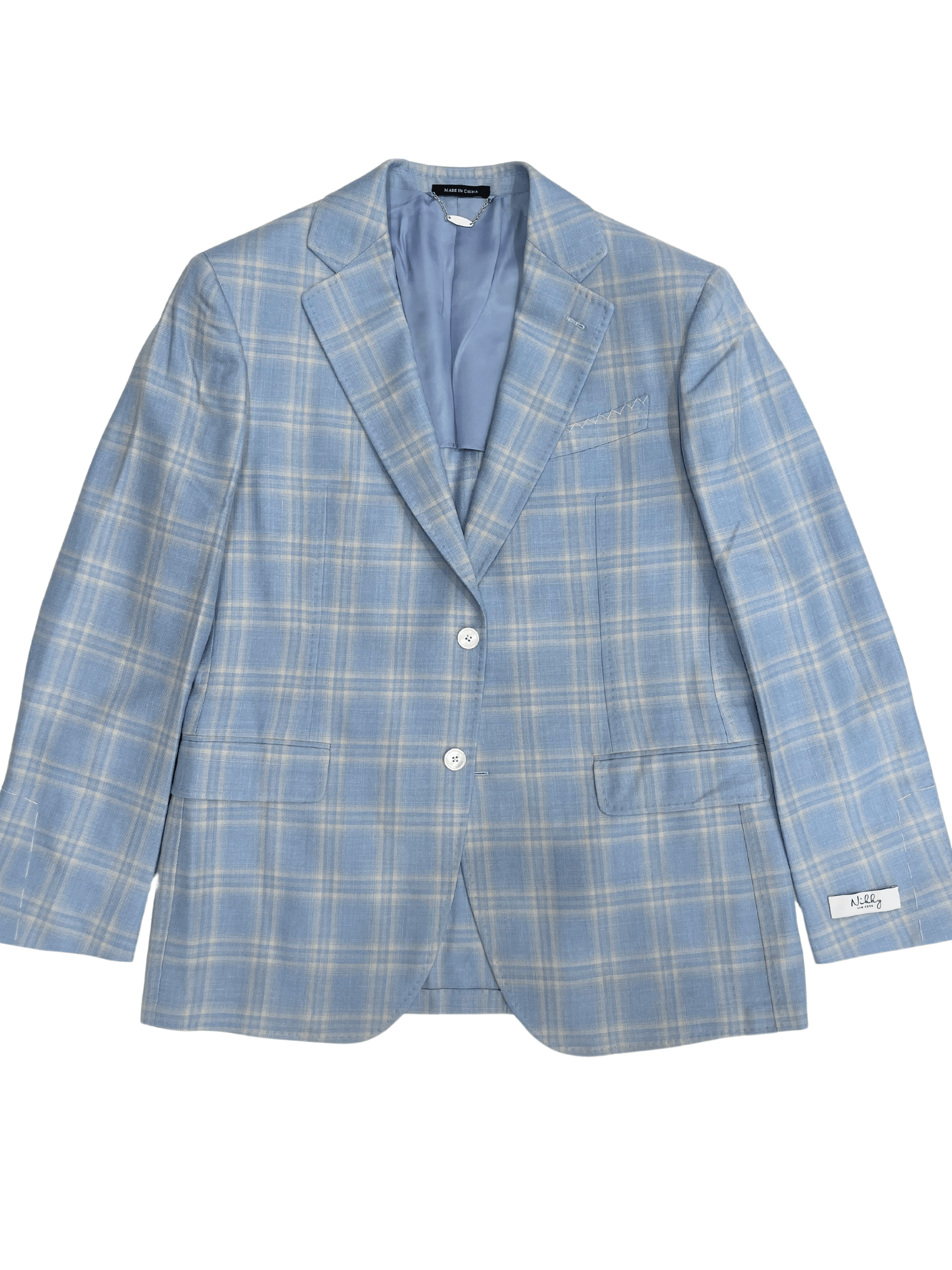 NIKKY SPORT COAT LIGHT BLUE PLAID / 42R NIKKY SP24 SPORT COATS