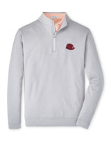 PETER MILLAR GAMEDAY - UNIVERSITY OF ALABAMA - HARD HAT - 14 ZIPS GALE GREY / S HARD HAT PERTH MELANGE PERFORMANCE 1/4 ZIP