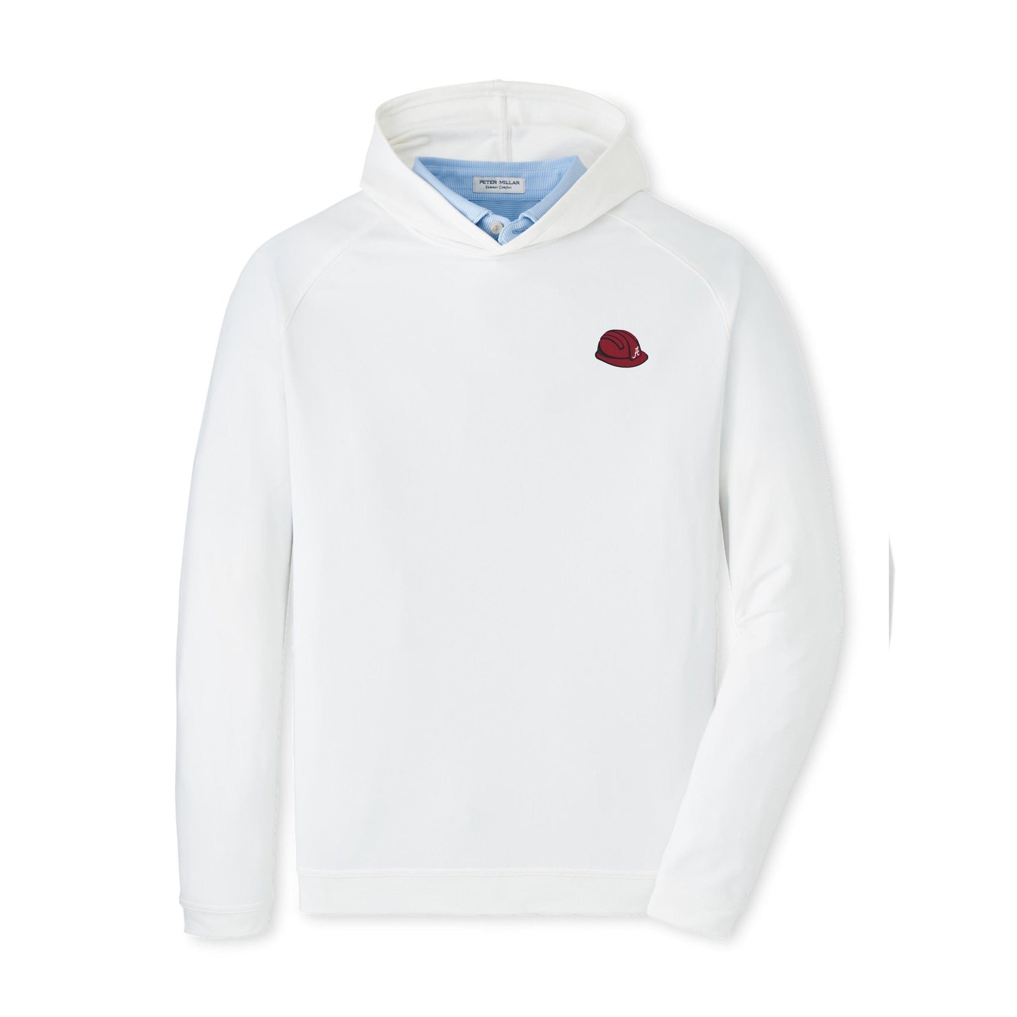PETER MILLAR GAMEDAY - UNIVERSITY OF ALABAMA - HARD HAT - HOODIES WHITE / XL Hard Hat Pine Performance Hoodie