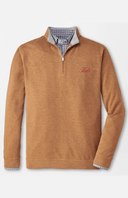 PETER MILLAR GAMEDAY - UNIVERSITY OF ALABAMA - TIDE - 14 ZIPS BRITISH TAN / M TIDE CROWN COMFORT PULLOVER F24