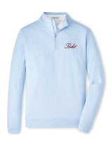 PETER MILLAR GAMEDAY - UNIVERSITY OF ALABAMA - TIDE - 14 ZIPS CBLUE/WHITE / S TIDE PERTH SUGAR STRIPE PERFORMANCE 1/4 ZIP