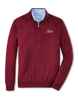 PETER MILLAR GAMEDAY - UNIVERSITY OF ALABAMA - TIDE - 14 ZIPS CELOSIA RED / L TIDE AUTUMN CREST QUARTER-ZIP F24