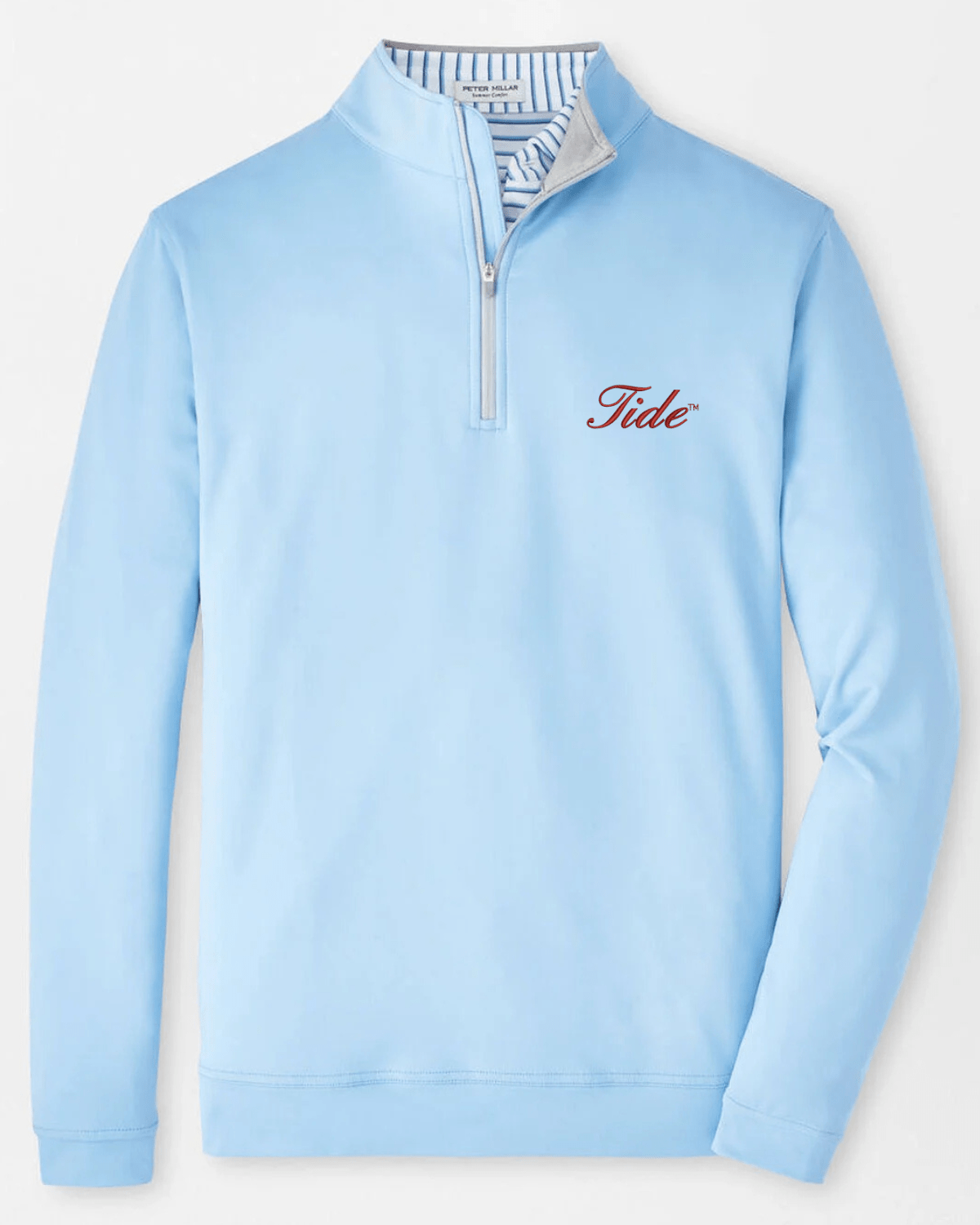 PETER MILLAR GAMEDAY - UNIVERSITY OF ALABAMA - TIDE - 14 ZIPS COTTAGE BLUE / S TIDE PERTH PERFORMANCE 1/4 ZIP