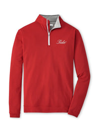 PETER MILLAR GAMEDAY - UNIVERSITY OF ALABAMA - TIDE - 14 ZIPS CRIMSON / S TIDE PERTH PERFORMANCE 1/4 ZIP