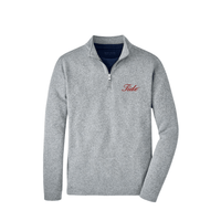 PETER MILLAR GAMEDAY - UNIVERSITY OF ALABAMA - TIDE - 14 ZIPS GALE GREY / S TIDE CROWN SWEATER FLEECE QUARTER-ZIP F24