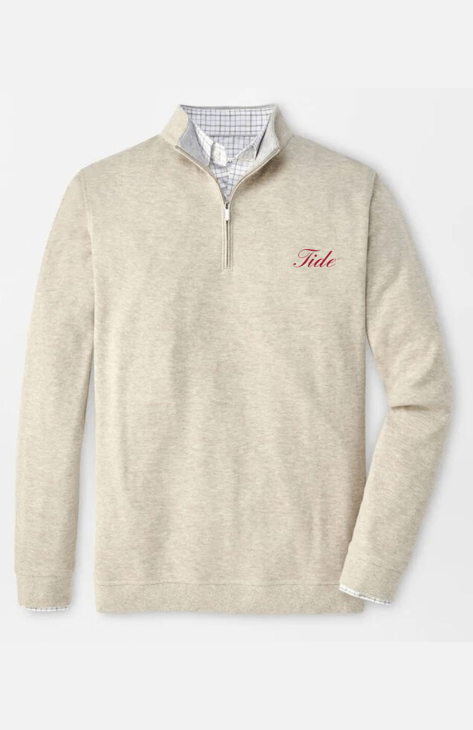 PETER MILLAR GAMEDAY - UNIVERSITY OF ALABAMA - TIDE - 14 ZIPS STONE / L TIDE CROWN COMFORT PULLOVER F24