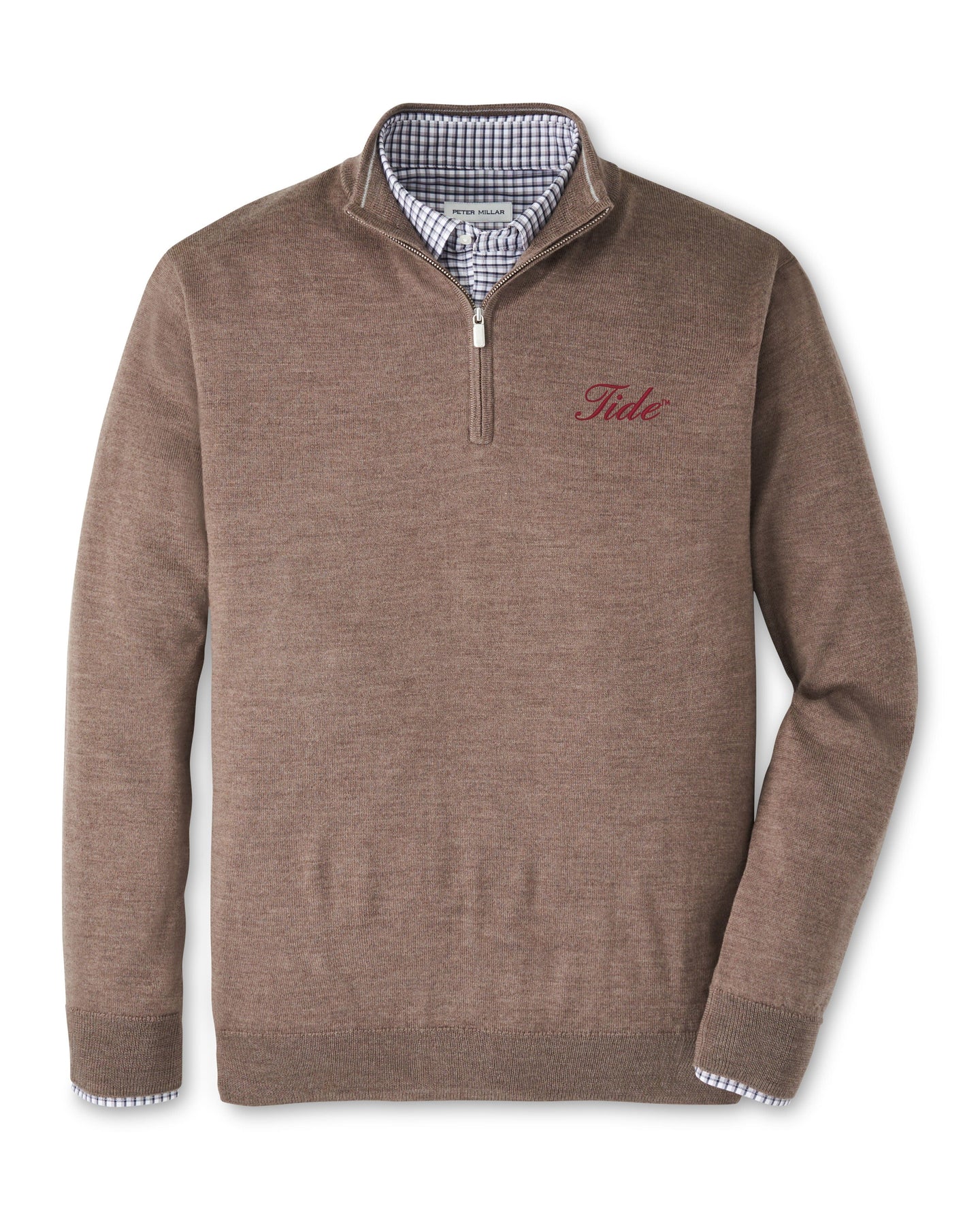 PETER MILLAR GAMEDAY - UNIVERSITY OF ALABAMA - TIDE - 14 ZIPS TIDE AUTUMN CREST QUARTER-ZIP