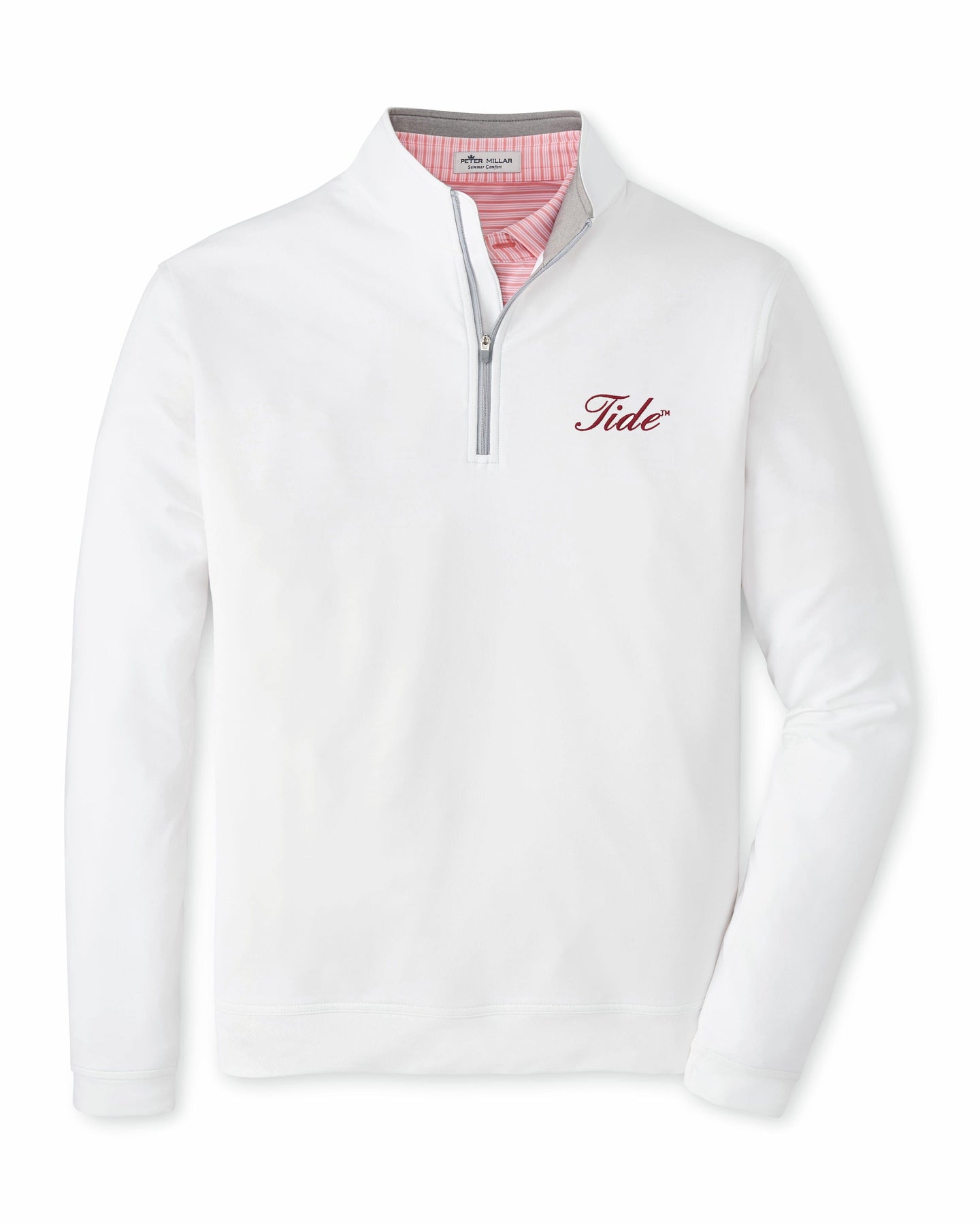 PETER MILLAR GAMEDAY - UNIVERSITY OF ALABAMA - TIDE - 14 ZIPS WHITE / S TIDE PERTH PERFORMANCE 1/4 ZIP