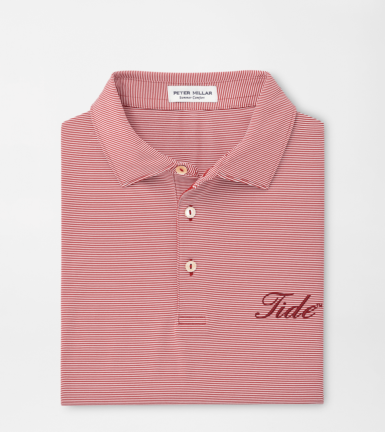 PETER MILLAR GAMEDAY - UNIVERSITY OF ALABAMA - TIDE - POLOS CRIMSON / S TIDE JUBILEE PERFORMANCE JERSEY POLO