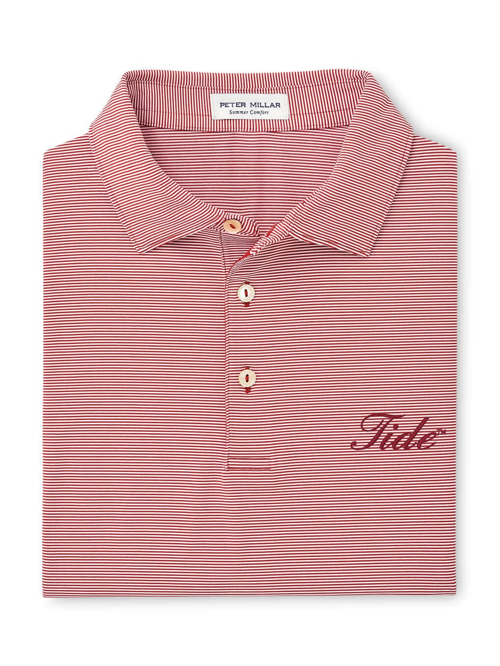 PETER MILLAR GAMEDAY - UNIVERSITY OF ALABAMA - TIDE - POLOS CRIMSON / S TIDE JUBILEE PERFORMANCE JERSEY POLO