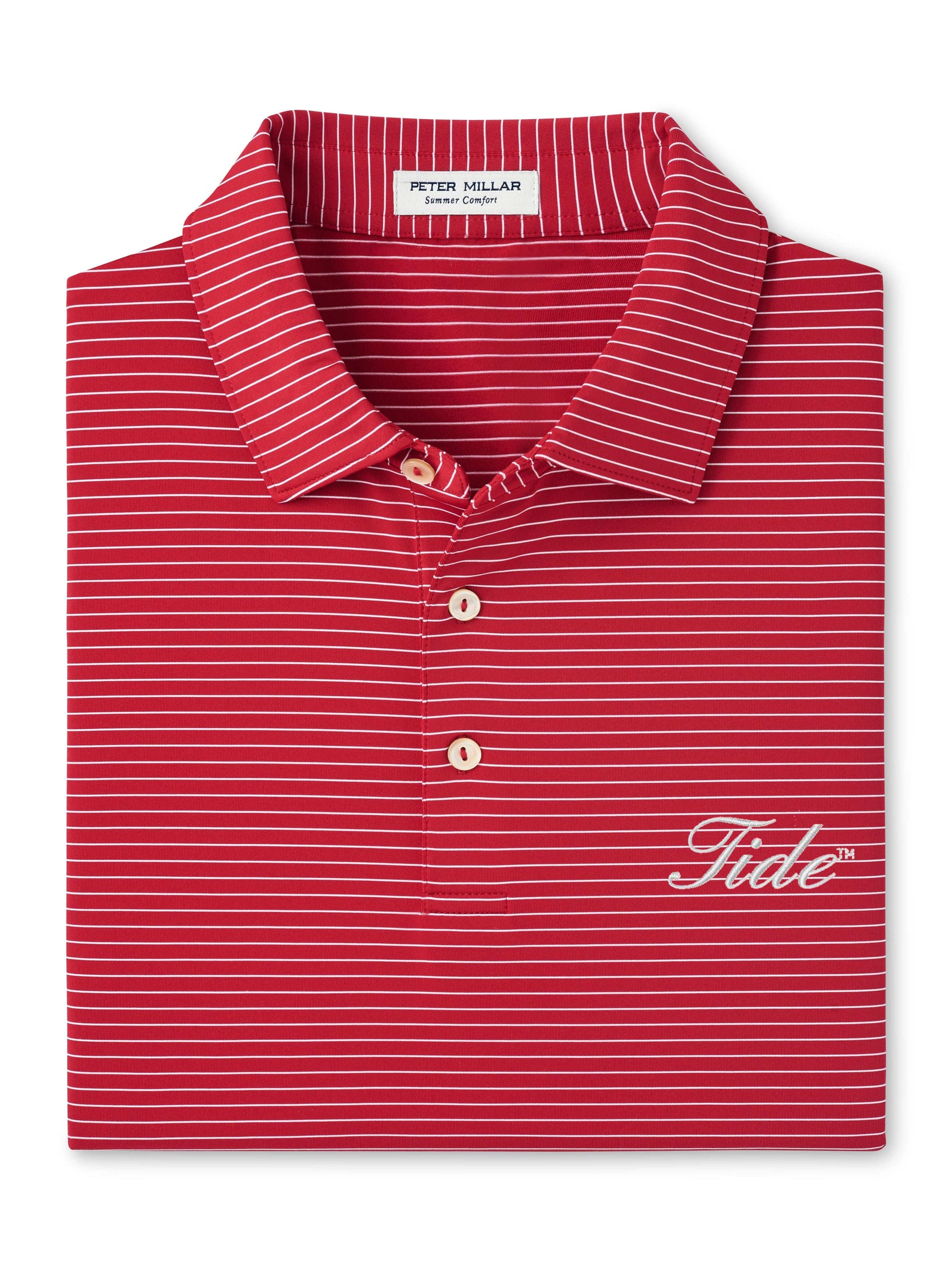 PETER MILLAR GAMEDAY - UNIVERSITY OF ALABAMA - TIDE - POLOS CRIMSON1 / S TIDE HEMLOCK JERSEY POLO