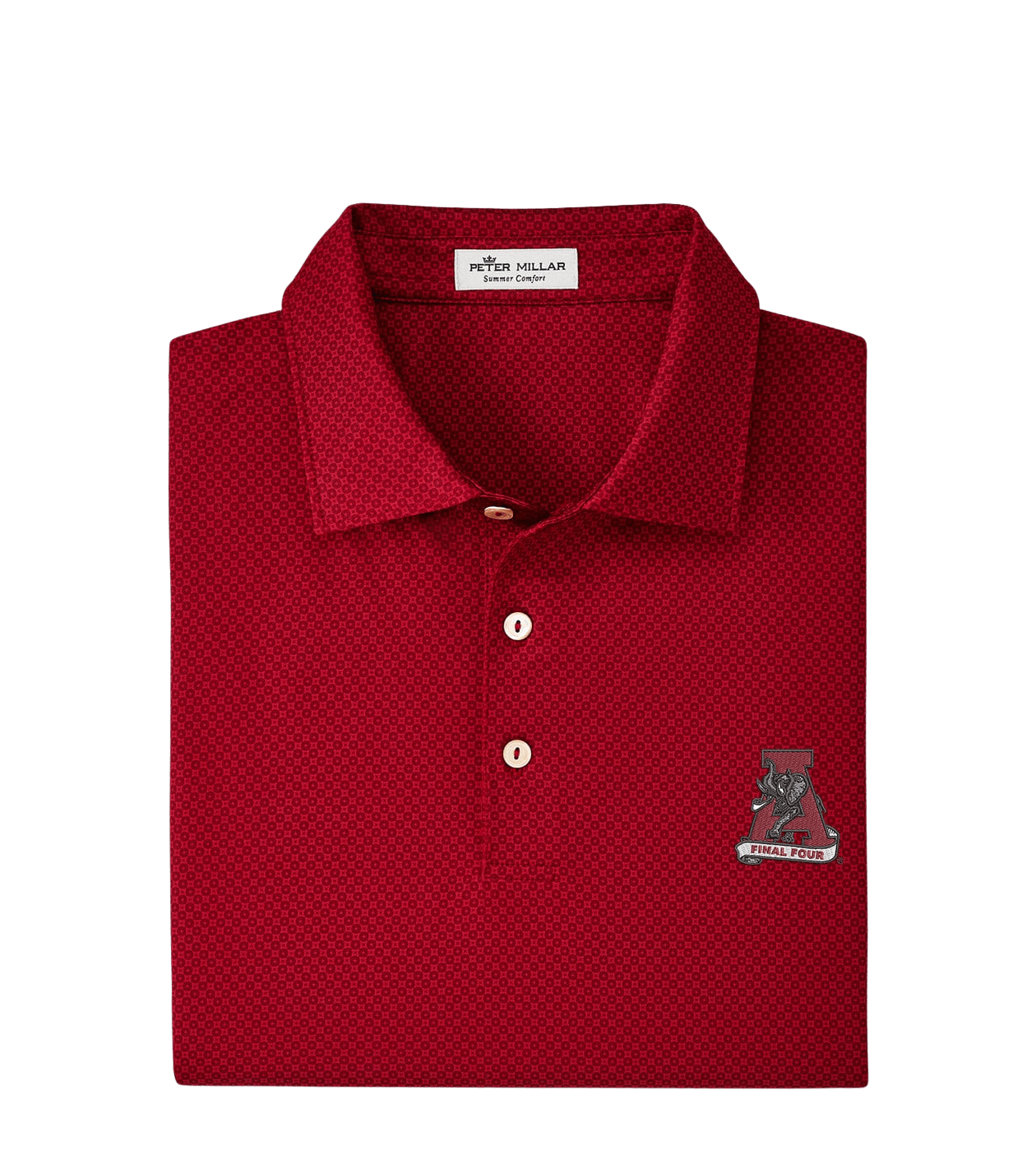 PETER MILLAR GAMEDAY - UNIVERSITY OF ALABAMA - VINTAGE FINAL FOUR - POLOS CRIMSON / S VINTAGE FINAL FOUR DOLLY POLO