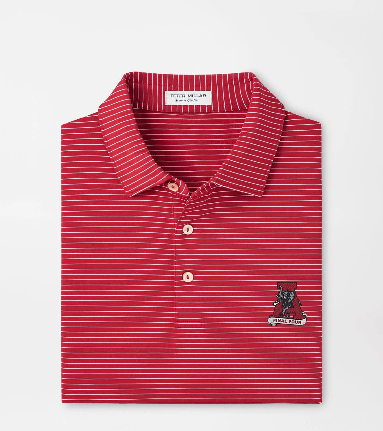 PETER MILLAR GAMEDAY - UNIVERSITY OF ALABAMA - VINTAGE FINAL FOUR - POLOS CRIMSON / S VINTAGE FINAL FOUR HEMLOCK POLO