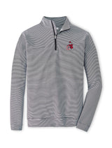 PETER MILLAR GAMEDAY - UNIVERSITY OF GEORGIA - 14 ZIPS BLACK/WHITE / S Vintage Dawg Perth Mini Stripe 1/4 Zip